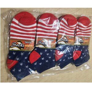 Women's USA Socks, Crew Socks, 12-pack